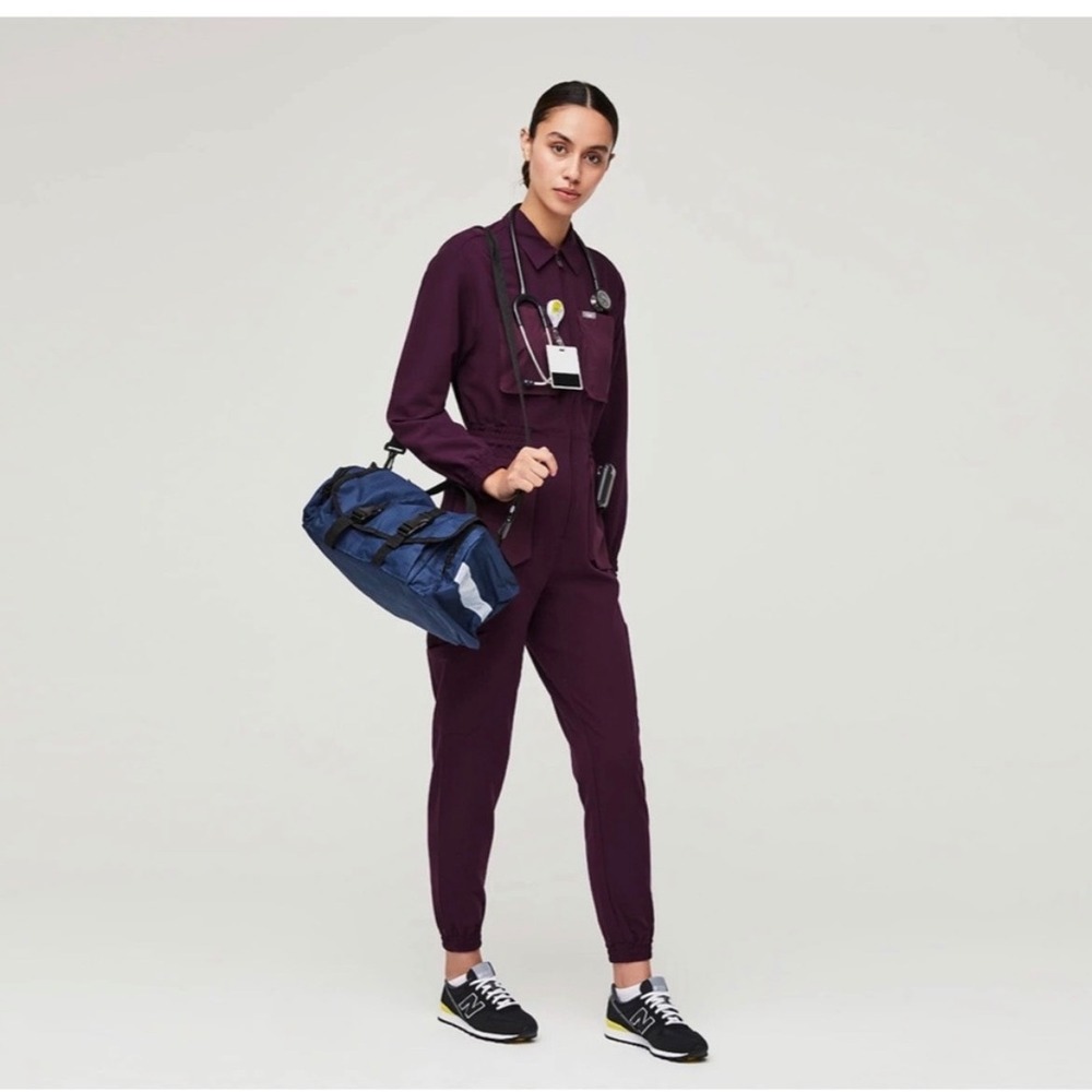 FIGS Chennai Jumpsuit in Deep Plum Purple, Women's Size Large, NWT